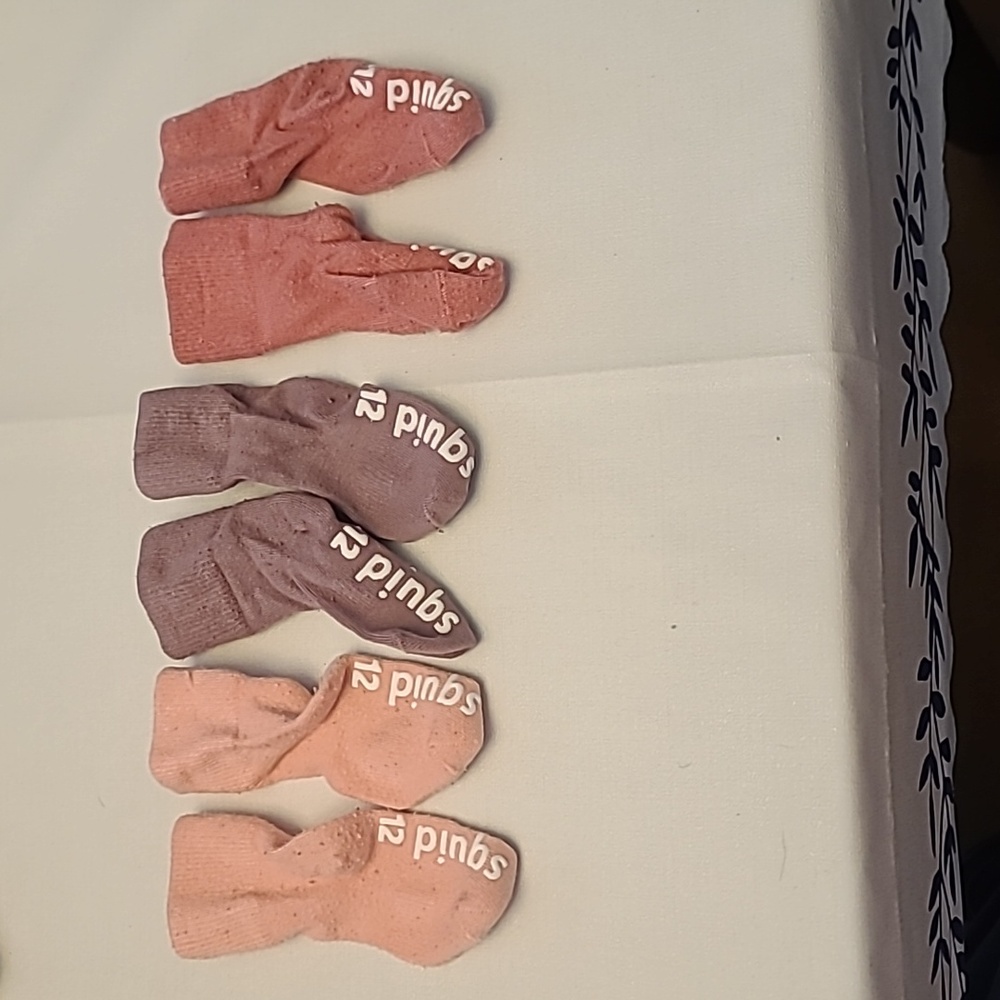 3pack Squid Socks 6-12month